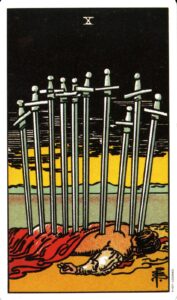 Ten of Swords Tarot Card Meaning