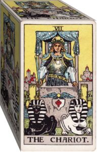 The Chariot tarot card meaning, upright Chariot interpretation, love and relationships tarot, career and money tarot, health tarot reading, spirituality tarot, yes or no tarot.